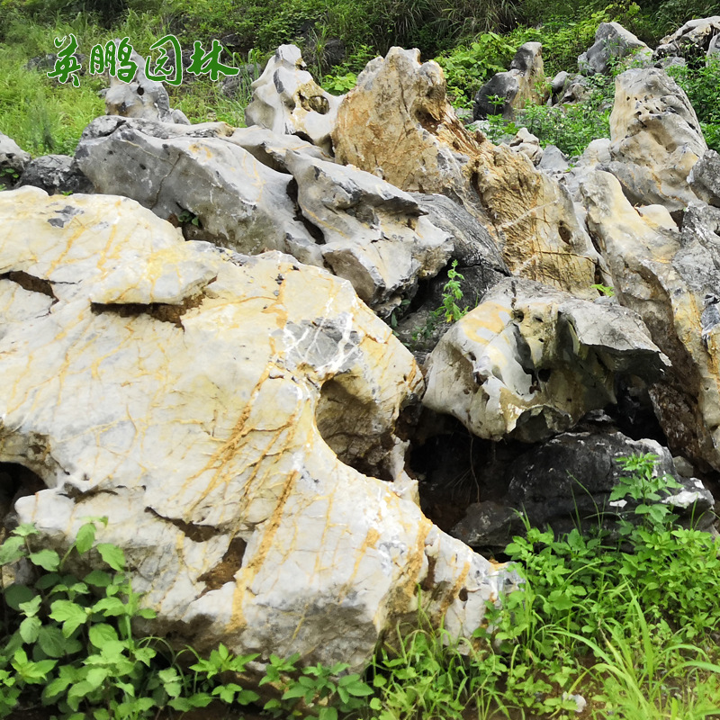 灰色太湖石窟窿石 园林奇石观赏鱼池假山石造型湖石原石