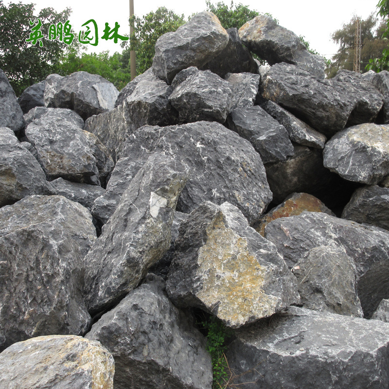 假山造型喷泉石材野山石黑山石 产地发货 支持图案定制